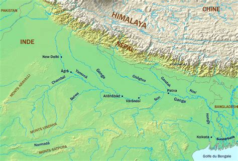 River Ganges And Tributaries - Mapsof.Net