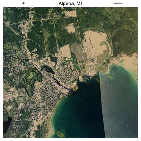 Aerial Photography Map of Alpena, MI Michigan