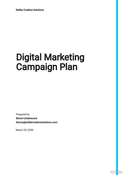 Digital Marketing Plan Templates - Documents, Design, Free, Download ...