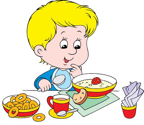 Healthy Breakfast Menu - Boy Eating Breakfast Clipart - Png Download - Full Size Clipart ...
