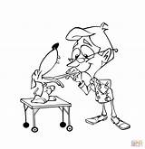 Veterinarian Checking A Dogs Tongue coloring Page  Free Printable sketch template
