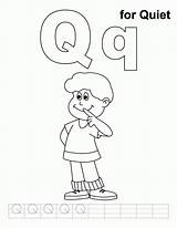 Letter Q Coloring Page  Home sketch template