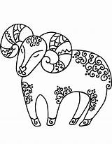 Aries Zodiac Sign coloring page  ColouringPages sketch template