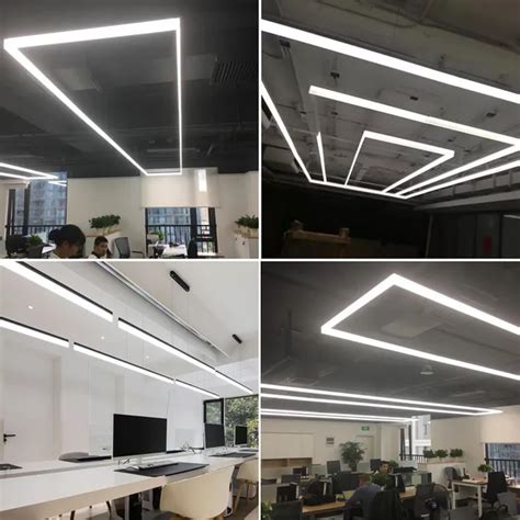 4pcs /lot LED office Pendant Light Black whiteHanging Suspension Panel ...