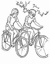 Coloring Pages  Riding Cycle sketch template