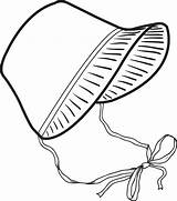 Pilgrim Bonnet Coloring Page sketch template