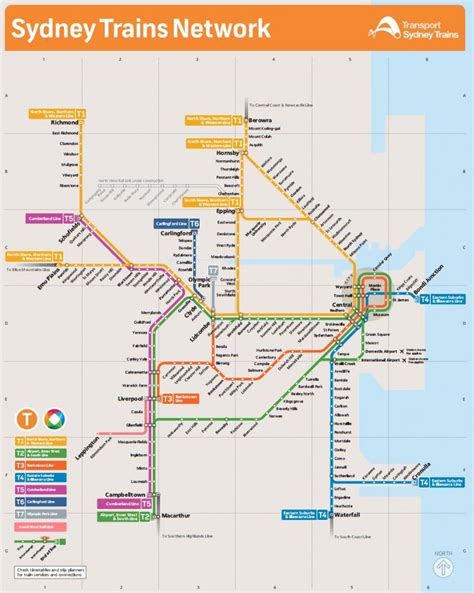 Sydney metro northwest map - Map of metro northwest sydney (Australia)