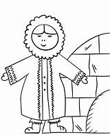 Eskimo Coloring Page Igloo 10  sketch template