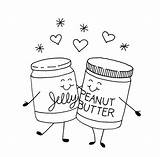 Peanut Butter And Jelly Coloring Page Pages sketch template