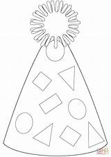 Printable Party Hat Coloring Page sketch template