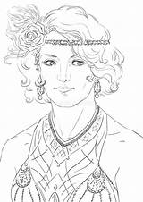 Flapper Coloring Pages For Adults Sketch Page sketch template