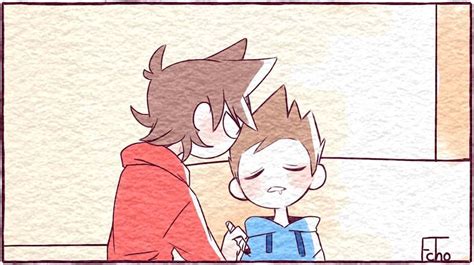 Sunday morning kiss. This was suppose to be a doodle. #eddsworld #tomtord #tordtom #tom #tord # ...