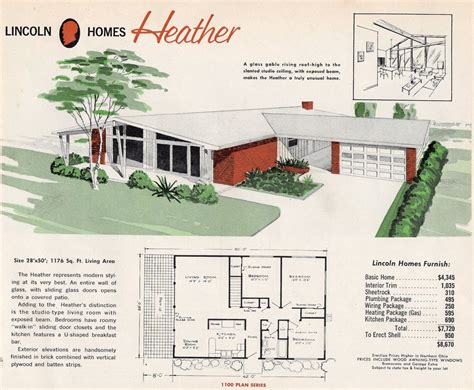 Lincoln Homes "Heather" | Vintage house plans, Ranch house floor plans ...