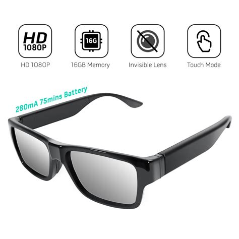 Touch spy glasses with HD camera + P2P live video + WiFi | Cool Mania