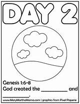 7 Day Creation Coloring Page Sketch sketch template