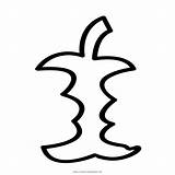 Apple Core Coloring Page  Free apple core For Kids sketch template