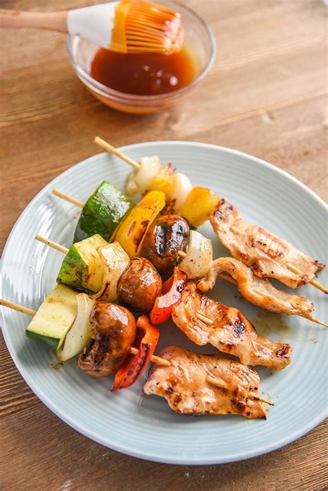 Grilled Teriyaki Chicken Kabobs with Veggies - Courtney's Sweets