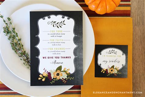 Free Printable Thanksgiving Prayer Cards