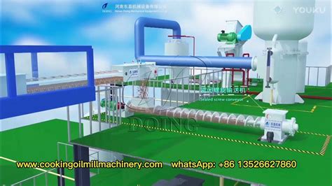 Rice bran oil solvent extraction section 3D video - YouTube