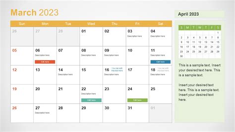 2023 Calendar PowerPoint Template & Google Slides