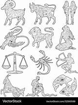 Zodiac Signs Coloring Pages For Kids sketch template