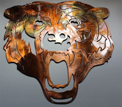 Chicago Bears 24" Metal Wall Art | Metal wall sculpture, Art, Metal wall art