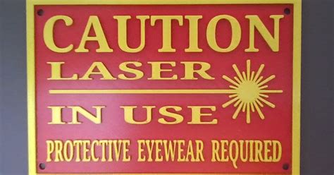 Caution Laser In Use Sign von bak2sj | Kostenloses STL-Modell herunterladen | Printables.com
