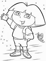 Dora The Explorer Coloring Pages  Free Printable For Kids sketch template