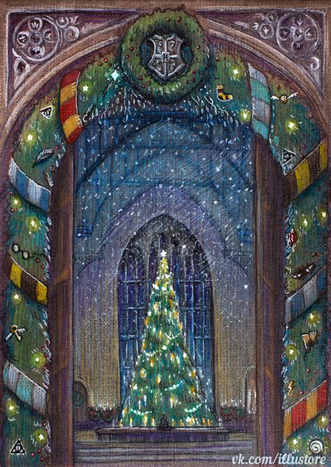 Hogwarts Christmas Card by illustoryart on DeviantArt