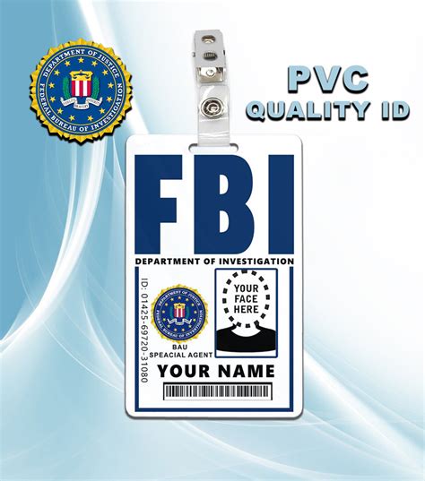 Custom Criminal Minds FBI ID Badge PVC