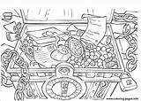 Printable Pirate Treasure Map Coloring Page Sketch Coloring sketch template