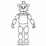 Nightmare Freddy Coloring Page Free Printable PDF sketch template