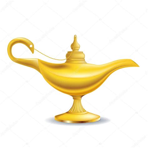 Golden magic lamp — Stock Vector © corneliap #11785423