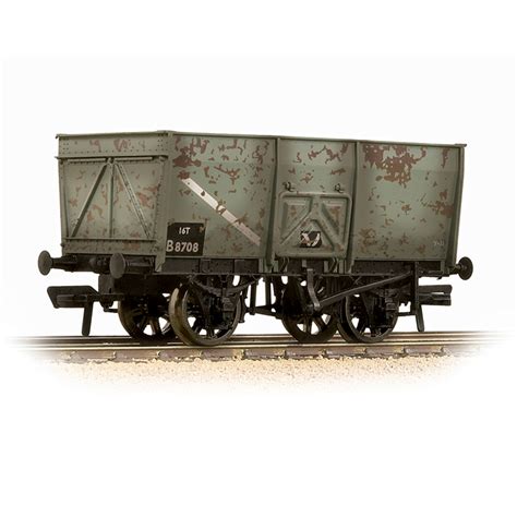 Bachmann Branchline - 37-425B - 16T Steel Slope-Sided Mineral Wagon BR Grey (Early) - Era 4 (00 ...