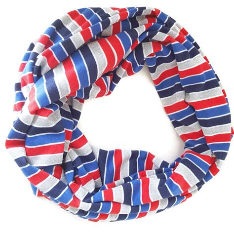 Striped Patriotic Jersey Knit Infinity Scarf - After 23