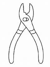 Pliers Coloring Page sketch template