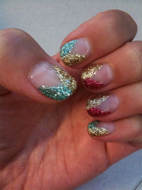 chevron sparkles - couldn't decide between turquoise or magenta..so i went for both! | Nails ...