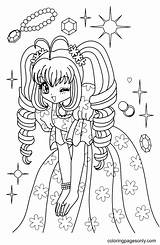 Anime Girl Cute Coloring Page  Free Printable Pages sketch template