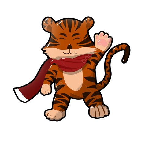 Chinese Tiger Clipart Vector, Cute Tiger Chinese Shio Greeting, Tiger, Cute, Greeting PNG Image ...