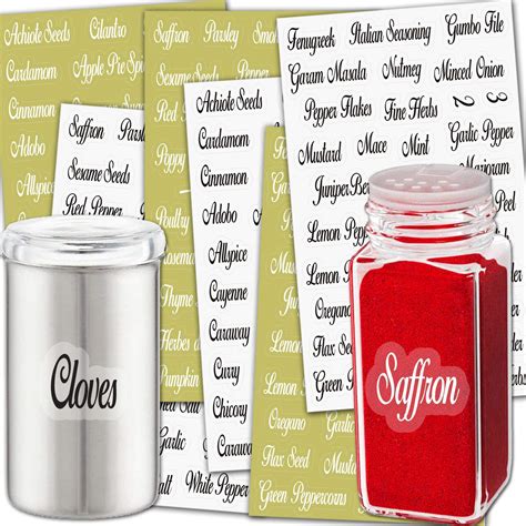 Buy PREMIFY 214 Kitchen Labels, Black & White Pantry Labels – Stickers for Jars, Spice/Food ...