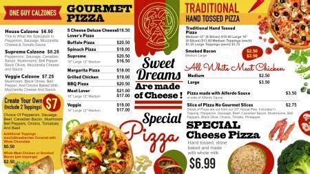 Pizza Menu Board Design Template | Digital Signage Template | Menu ...