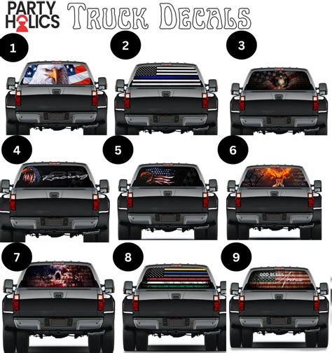 American Flag Decals for Trucks Waterproof Rear Window Decals - Etsy