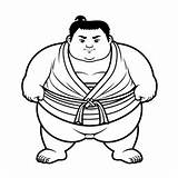 Exciting Sumo Wrestling Coloring  Page sketch template