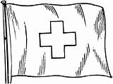 Swiss Flag Coloring Page Pages sketch template