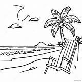 Tropical Beach Scene Coloring Page 3051 2552 sketch template