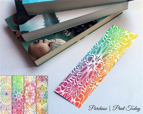 Mandala Bookmarks, Printable Bookmarks - Etsy