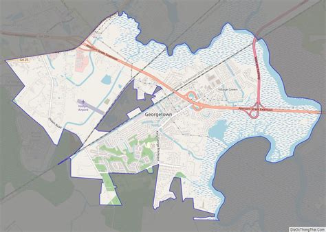 Map of Georgetown CDP, Georgia - Thong Thai Real