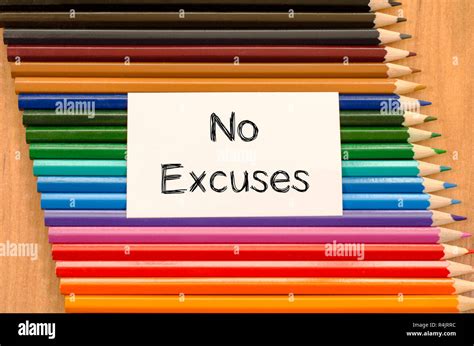 No excuses text concept Stock Photo - Alamy