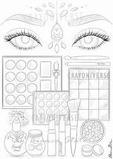 Girls Makeup Coloring Pages sketch template