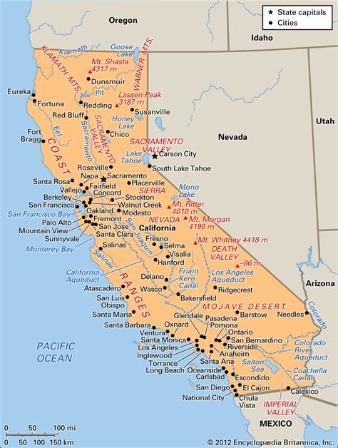 Map Of The Cities In California - Washington Map State